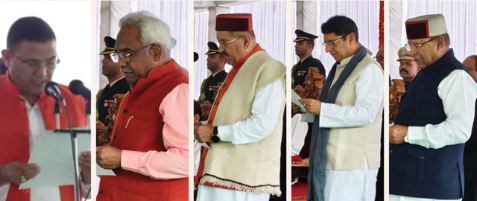 धामी मंत्रिमंडल का हुआ विस्तार, खजान दास, भरत सिंह चौधरी, मदन कौशिक समेत पांच मंत्रियों ने ली शपथ