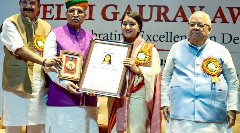 उत्तराखंड के लिए गौरव का क्षणः विदुषी निशंक को मिला प्रथम ‘दिल्ली गौरव सम्मान-2026’